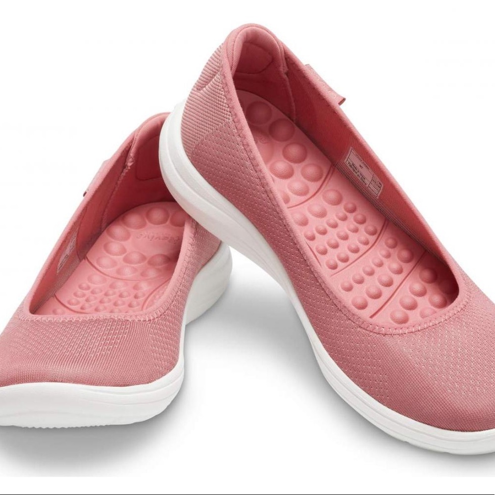 Crocs | Reviva Flats Slip-Ons | Sz 6 | Blossom Oyster Pink